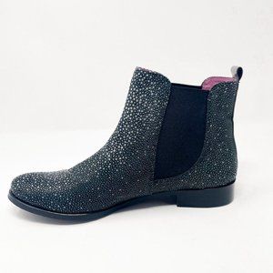 Chanii B Ankle Chelsea Boot Shoe Grey Shimmer Dot Sz 41/10